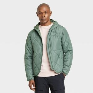 Men's Green Quilted Jacket